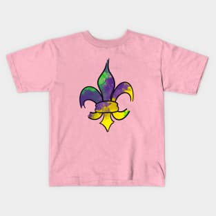 Mardi Gras Fleur de Lis Kids T-Shirt